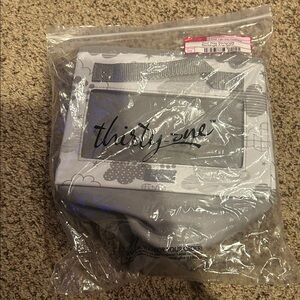 thirty-one Gray Patterned Tote with Clear Window